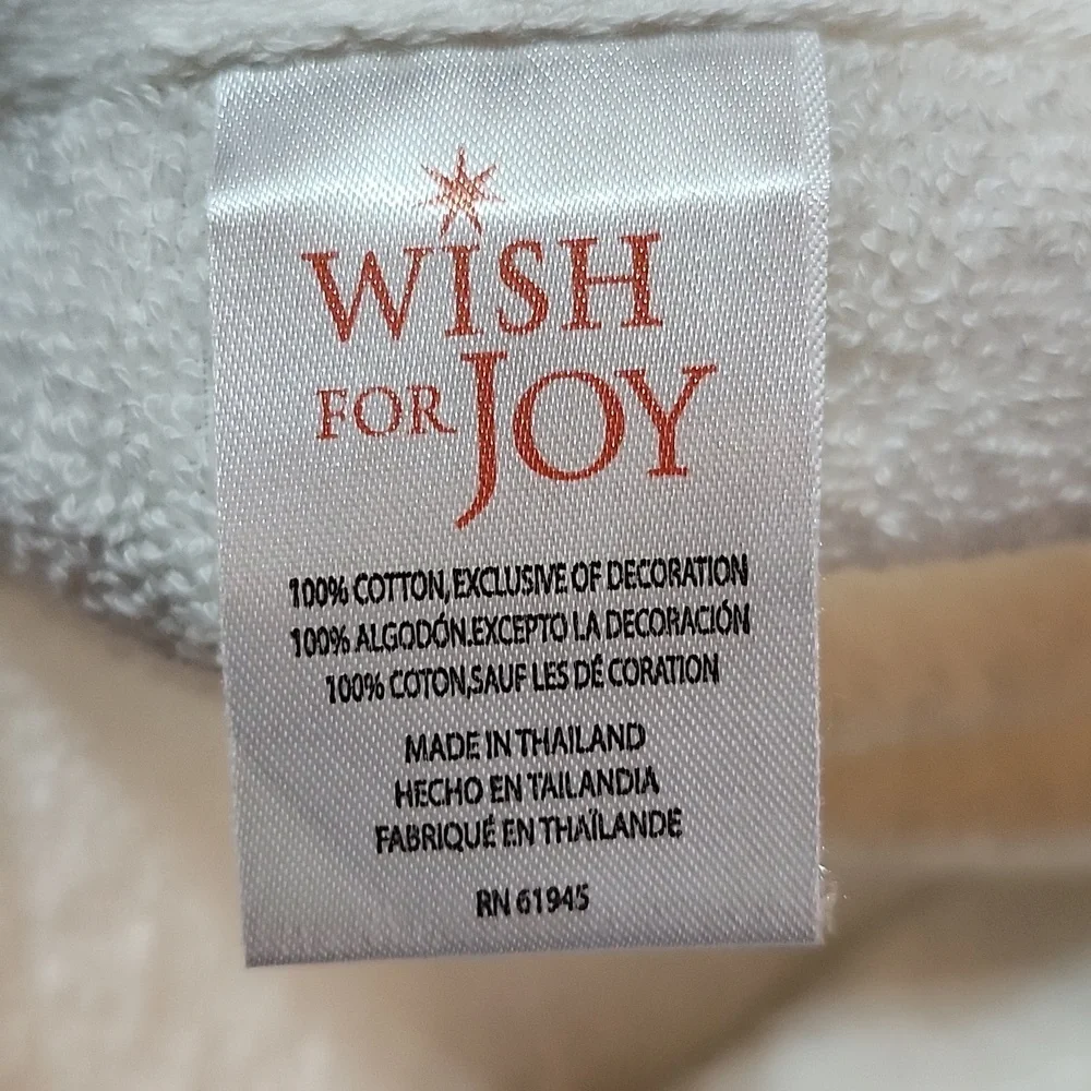 WISH FOR JOY EMBROIDERED RHINESTONES SNOWFLAKES 2-PC DISPLAY TOWEL SET
